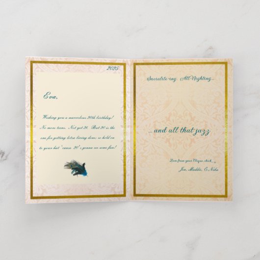 20. Geburtstagskarte (Innen Abgelegt)