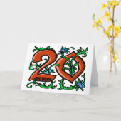 20. Geburtstagskarte Karte (Gelbe Blume)