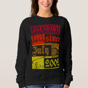 20. Geburtstagslegendär Seit Juli 2002 Vintage Rüc Sweatshirt