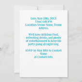 20. Geburtstagspartei Custom Foto Blumenrahmen Einladung (Rückseite)