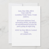 20. Geburtstagspartei Custom Foto Blumenrahmen Einladung (Rückseite)