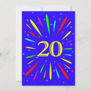20. Geburtstagsparty Einladung Explosion