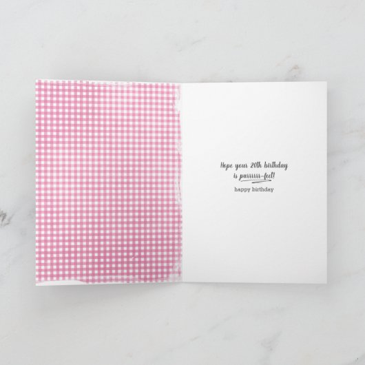 20. Geburtstagstorte Karte (Innenseite)