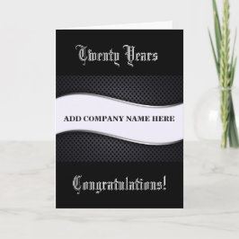 20. Geschäftsjahr - B/W Grafik Wave Karte