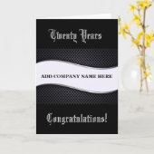 20. Geschäftsjahr - B/W Grafik Wave Karte (Gelbe Blume)