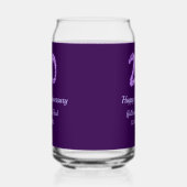 20. Happy Jubiläum Pärchenname Datum lila Dosenglas (Rechts)