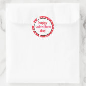 20 Happy Valentines Day Cupcake Toppers Runder Aufkleber (Tasche)