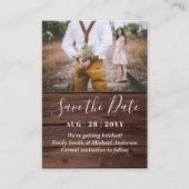 20 Haushalt RUSTISCHES FOTO Rett Datum und Mittela Hinweiskarte (Vorderseite)