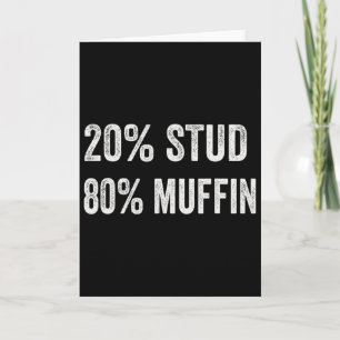 20% Hengst 80% Muffin Lustige Valentinstag-Sprüche Karte