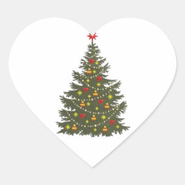 20 herzförmige Weihnachtsaufkleber Herz-Aufkleber
