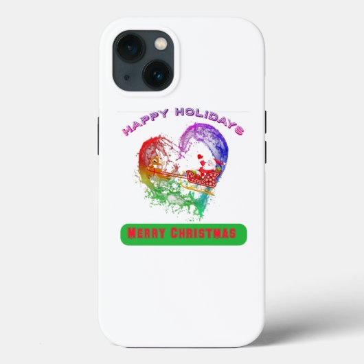 20.Ho Ho Ho Santa Claus lachen Gesicht fröhlichen Case-Mate iPhone Hülle (Rückseite)
