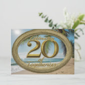 20. Hochzeit Anniversay Einladung (Stehend Vorderseite)