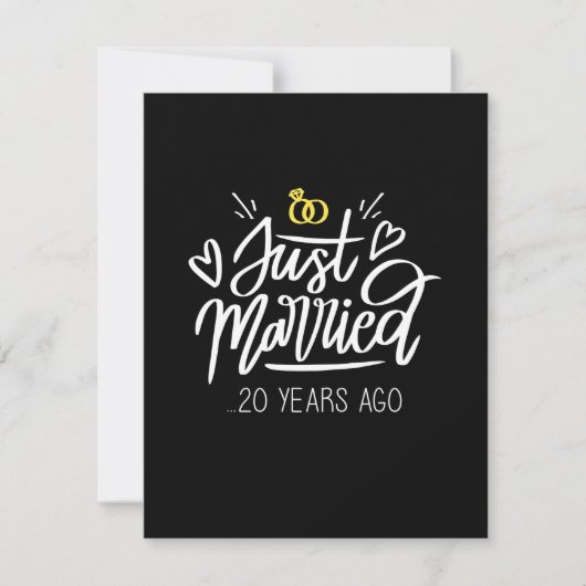 20. Hochzeit Dankeskarte (Vorderseite)