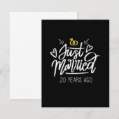 20. Hochzeit Dankeskarte (Vorne/Hinten)