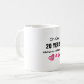 20. Hochzeit-Jubiläum Gefallen für ihn oder sie Kaffeetasse (Vorderseite Links)