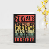 20. Hochzeit Jubiläum Ihm ihre Matching Paare Karte (Gelbe Blume)