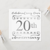 20. Hochzeit Karte (Vorderseite/Rückseite Beispiel)