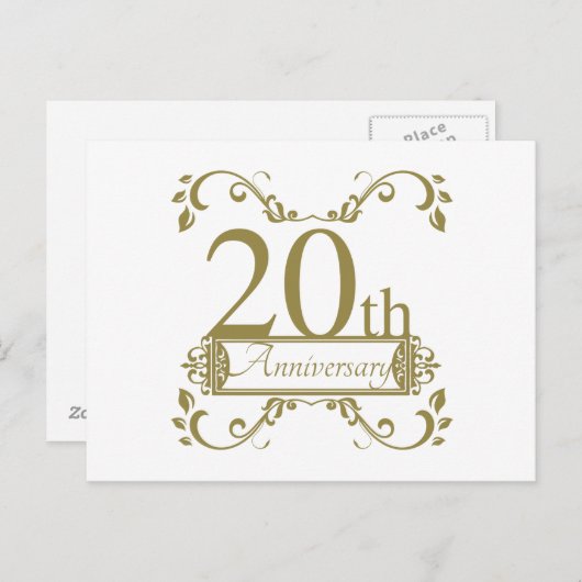 20. Hochzeit Postkarte (Vorne/Hinten)