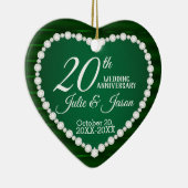 20. Hochzeit | Smaragd und Silber Keramik Ornament (Rechts)