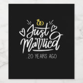 20. Hochzeit Weinetikett (Einzelnes Label)