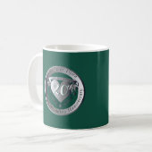 20. Hochzeitsfeier Emerald 2Heart Medallion Kaffeetasse (Vorderseite Links)