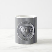20. Hochzeitsjubiläum Platinum Herzmedaille Kaffeetasse (Mittel)