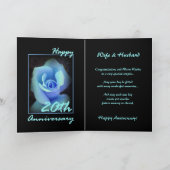 20. Hochzeitskarte mit Blue Rosenknospe Karte (Innenseite)