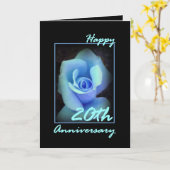 20. Hochzeitskarte mit Blue Rosenknospe Karte (Gelbe Blume)
