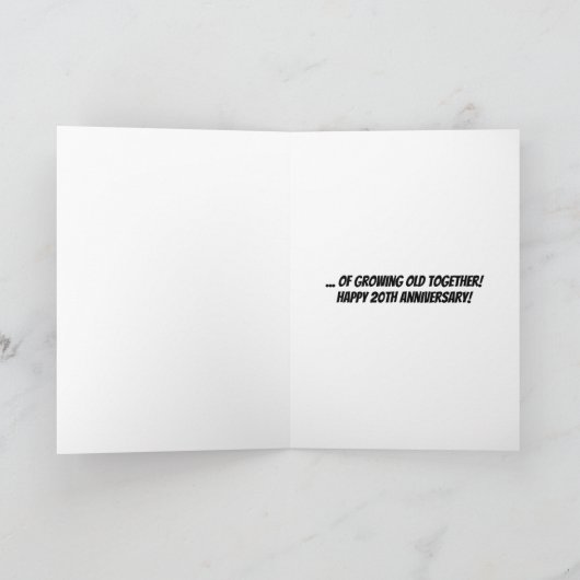 20. Hochzeitstag alt Karte (Innenseite)