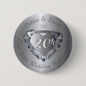 20. Hochzeitstag Button (Vorderseite)