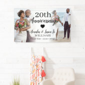 20. Hochzeitstag Custom 2 Foto Collage Banner (Insitu)