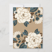 20. Hochzeitstag Danke, Herr Floral Dankeskarte (Rückseite)