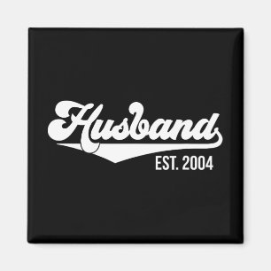 20. Hochzeitstag Ehemann Est 2004 T - Shirt. Magnet