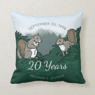 20. Hochzeitstag-Eichhörnchen Kissen