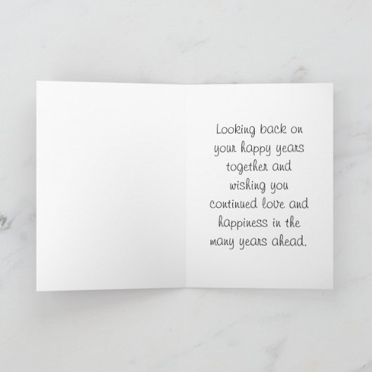 20. Hochzeitstag glücklicher Jahrestag Karte (Innenseite)