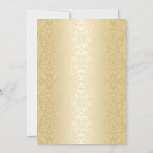 20. Hochzeitstag - Goldene Damaskus Einladung (Rückseite)