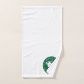 20. Hochzeitstag Herzemblem Emerald Badhandtuch Set (Handtuch)