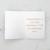 20. Hochzeitstag Karte (Innenseite)