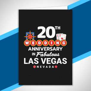 20. Hochzeitstag Paar Las Vegas Reise Karte