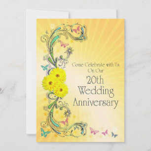 20. Hochzeitstag Party-Einladung Einladung