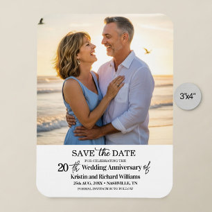 20. Hochzeitstag Save-the-Date-Foto Magnet