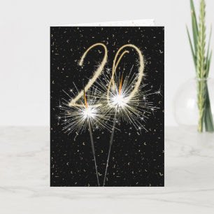 20. Hochzeitstag Sparkler Karte