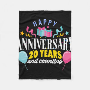 20. Hochzeitstag T - Shirt für Paare 20 Jahre Fleecedecke