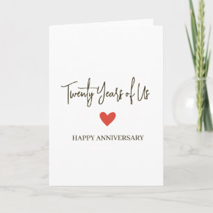 20. Hochzeitstag – Zwanzig Jahre unseres Lebens Karte