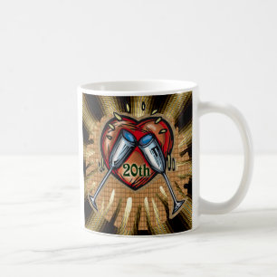 20. Hochzeitstagquadrat Kaffeetasse