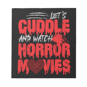 20.Horror Movie Lasse Cuddle and Watch Horror Movi Notizblock