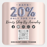 20%ige Abnahme der QR CODE Rose Lilac