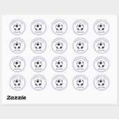 20 individuell anpassbare Cupcake Toppers Fußball- Runder Aufkleber (Blatt)