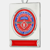20. Ingenieur Brigade Afghanistan Veteran Banner-Ornament Silber (Links)