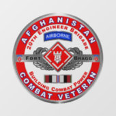 20. Ingenieur Brigade Afghanistan Veteran Fensteraufkleber (Blatt)